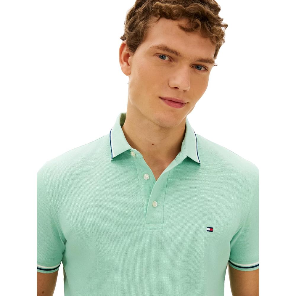 POLO PARA HOMBRE TOMMY HILFIGER SLIM FIT MANGA CORTA MENTA - 2