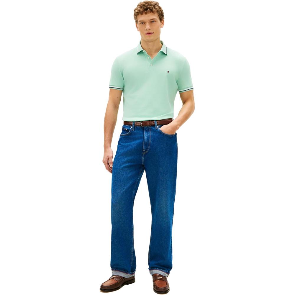 POLO PARA HOMBRE TOMMY HILFIGER SLIM FIT MANGA CORTA MENTA - 4