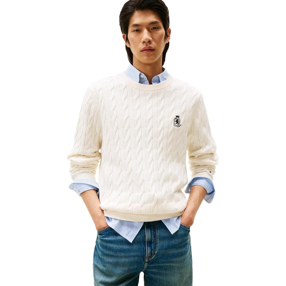 POLERA PARA HOMBRE TOMMY HILFIGER CABLE KNIT CREWNECK REGULAR FIT - 1