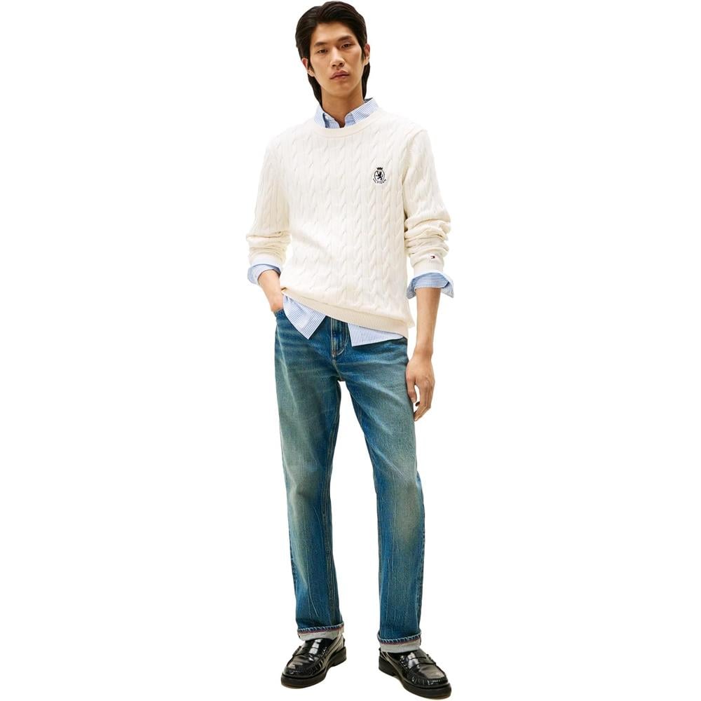 POLERA PARA HOMBRE TOMMY HILFIGER CABLE KNIT CREWNECK REGULAR FIT - 3