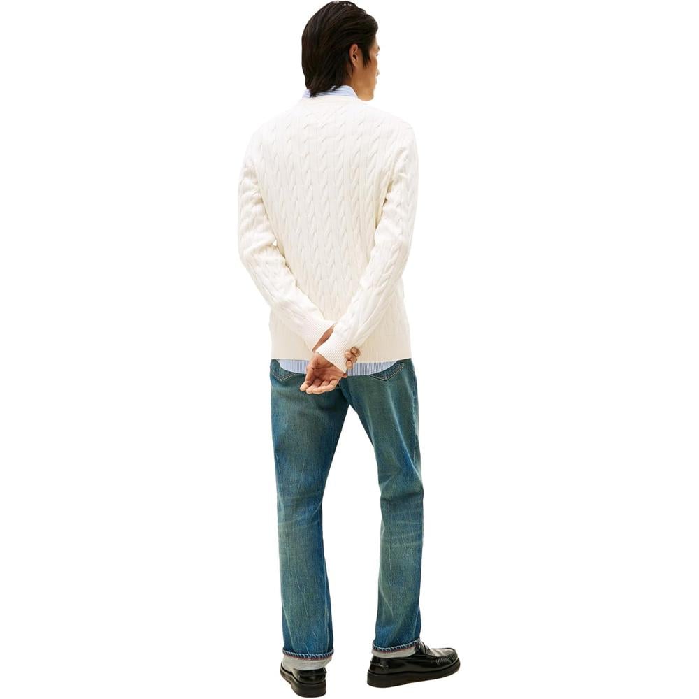 POLERA PARA HOMBRE TOMMY HILFIGER CABLE KNIT CREWNECK REGULAR FIT - 4