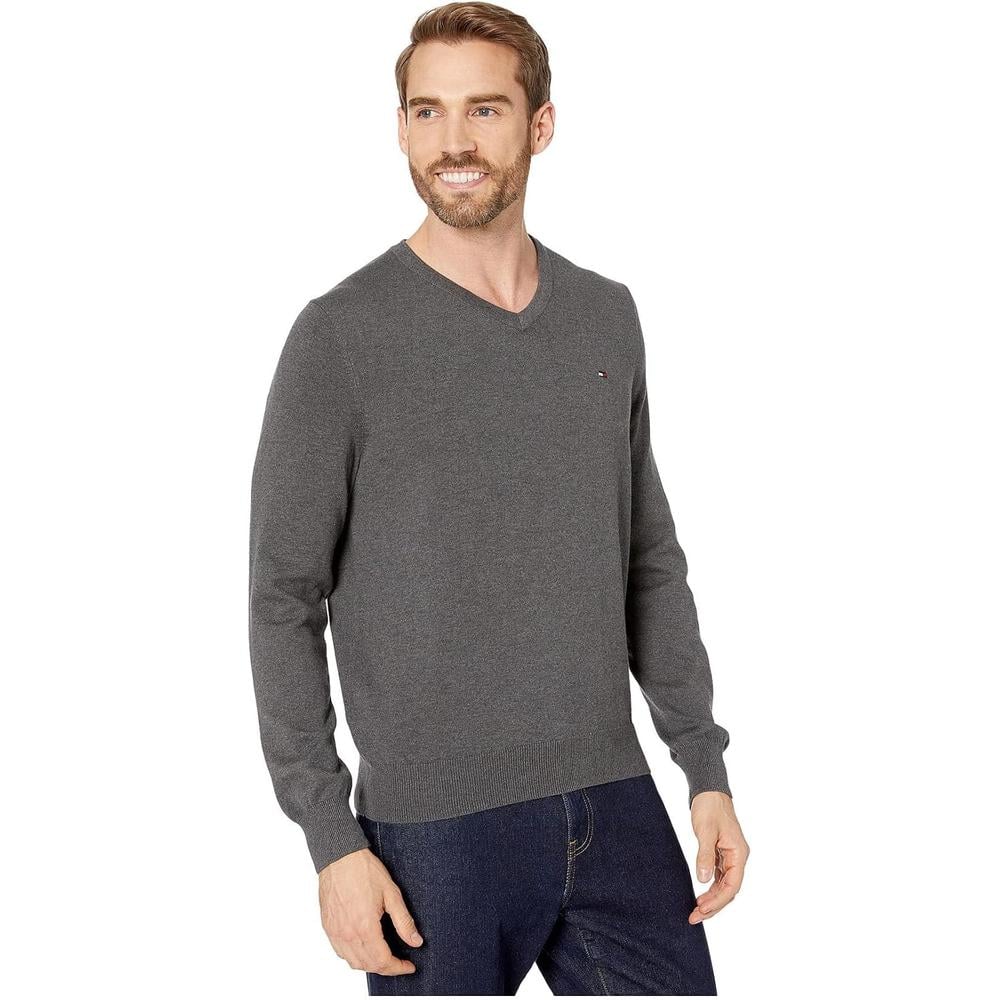 POLERA PARA HOMBRE TOMMY HILFIGER ESSENTIAL MANGA LARGA CUELLO V - 5