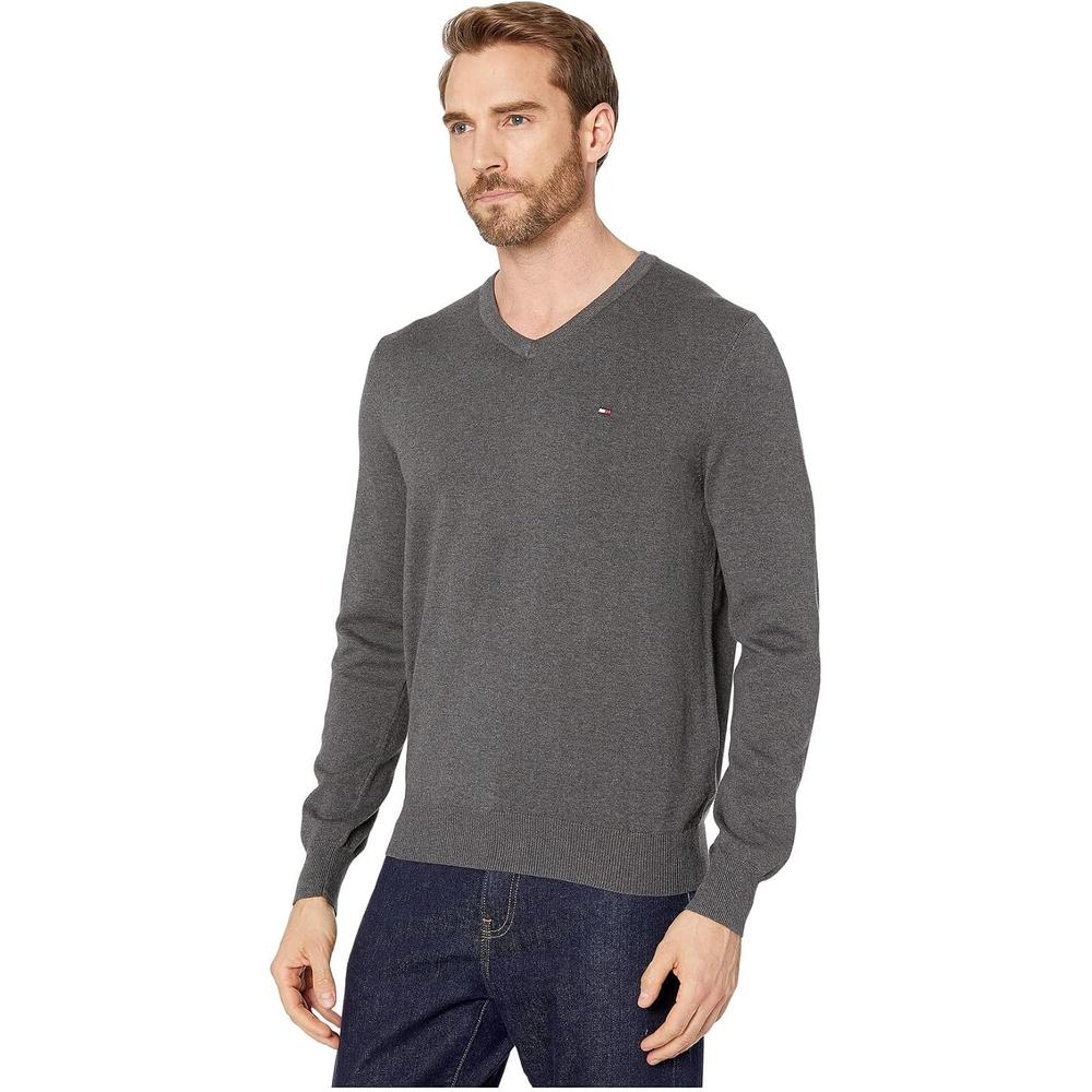 POLERA PARA HOMBRE TOMMY HILFIGER ESSENTIAL MANGA LARGA CUELLO V - 6