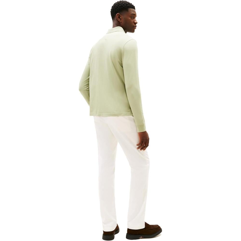 POLO PARA HOMBRE TOMMY HILFIGER LIQUID COTTON REGULAR FIT MANGA LARGA VERDE SALVIA - 4
