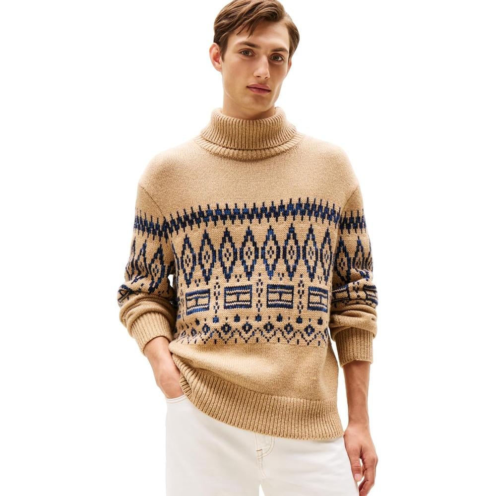POLERA PARA HOMBRE TOMMY HILFIGER FAIRISLE LAMBSWOOL ROLLNECK RELAXED FIT - 1