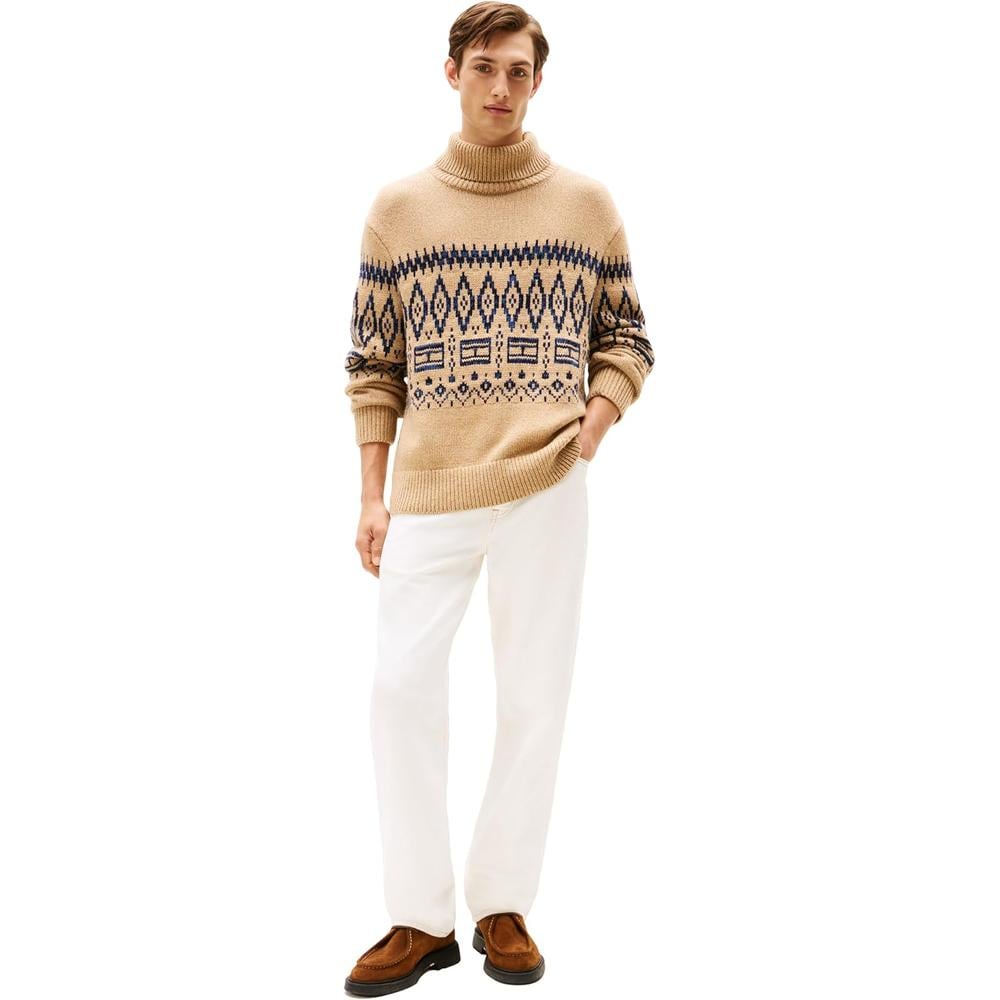 POLERA PARA HOMBRE TOMMY HILFIGER FAIRISLE LAMBSWOOL ROLLNECK RELAXED FIT - 3