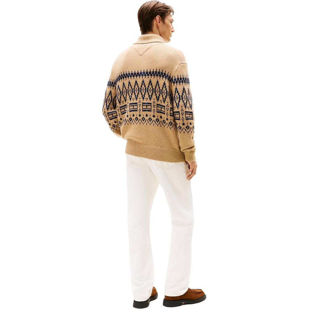 POLERA PARA HOMBRE TOMMY HILFIGER FAIRISLE LAMBSWOOL ROLLNECK RELAXED FIT - 5