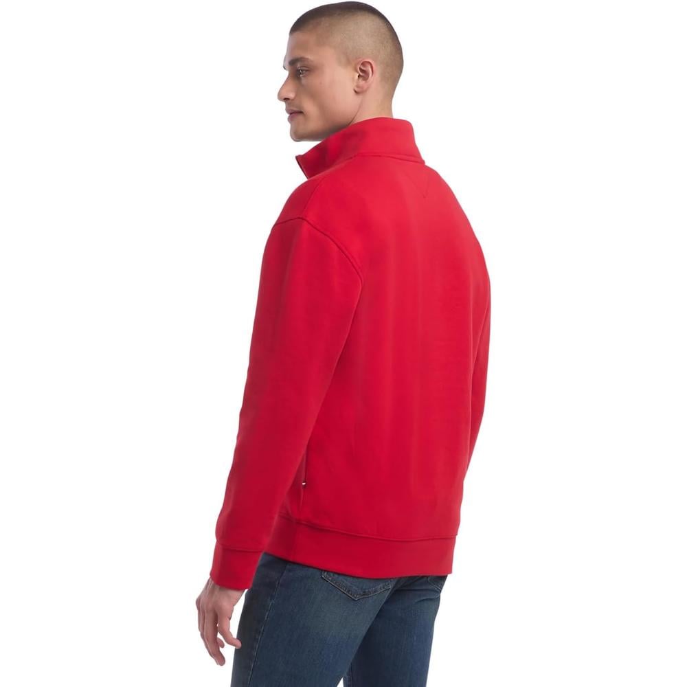 POLERA PARA HOMBRE TOMMY HILFIGER 1/4 ZIP ROJO CLÁSICO - 4