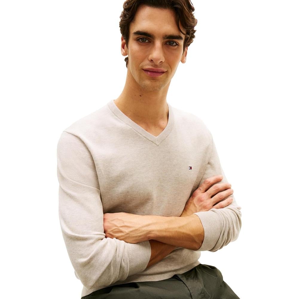 POLERA PARA HOMBRE TOMMY HILFIGER ESSENTIAL REGULAR FIT MARRÓN JASPEADO - 2