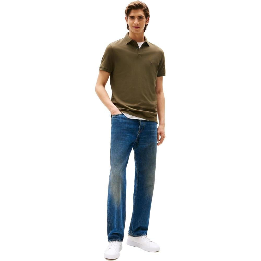 POLO PARA HOMBRE TOMMY HILFIGER 1985 REGULAR FIT MANGA CORTA VERDE MILITAR - 3