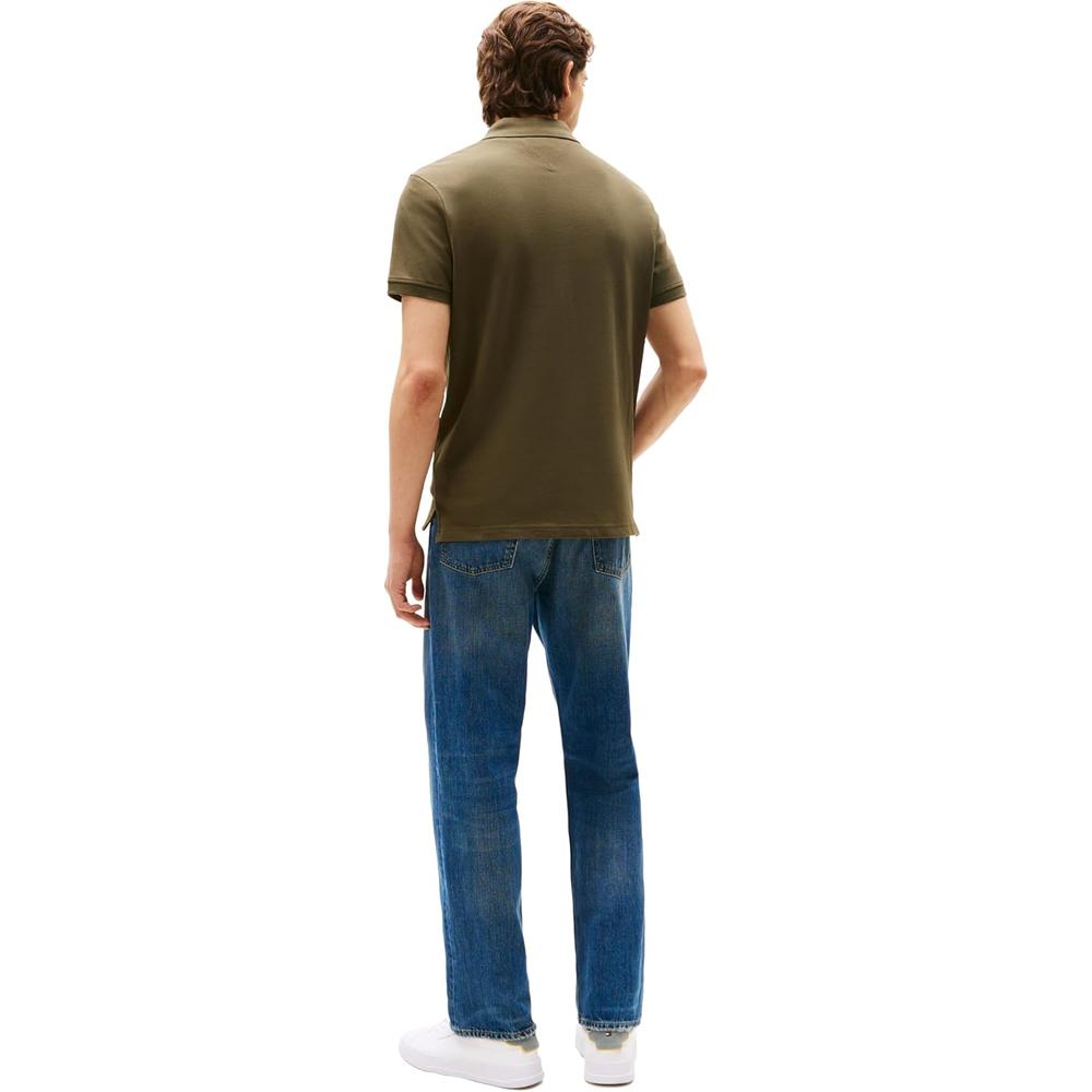 POLO PARA HOMBRE TOMMY HILFIGER 1985 REGULAR FIT MANGA CORTA VERDE MILITAR - 4