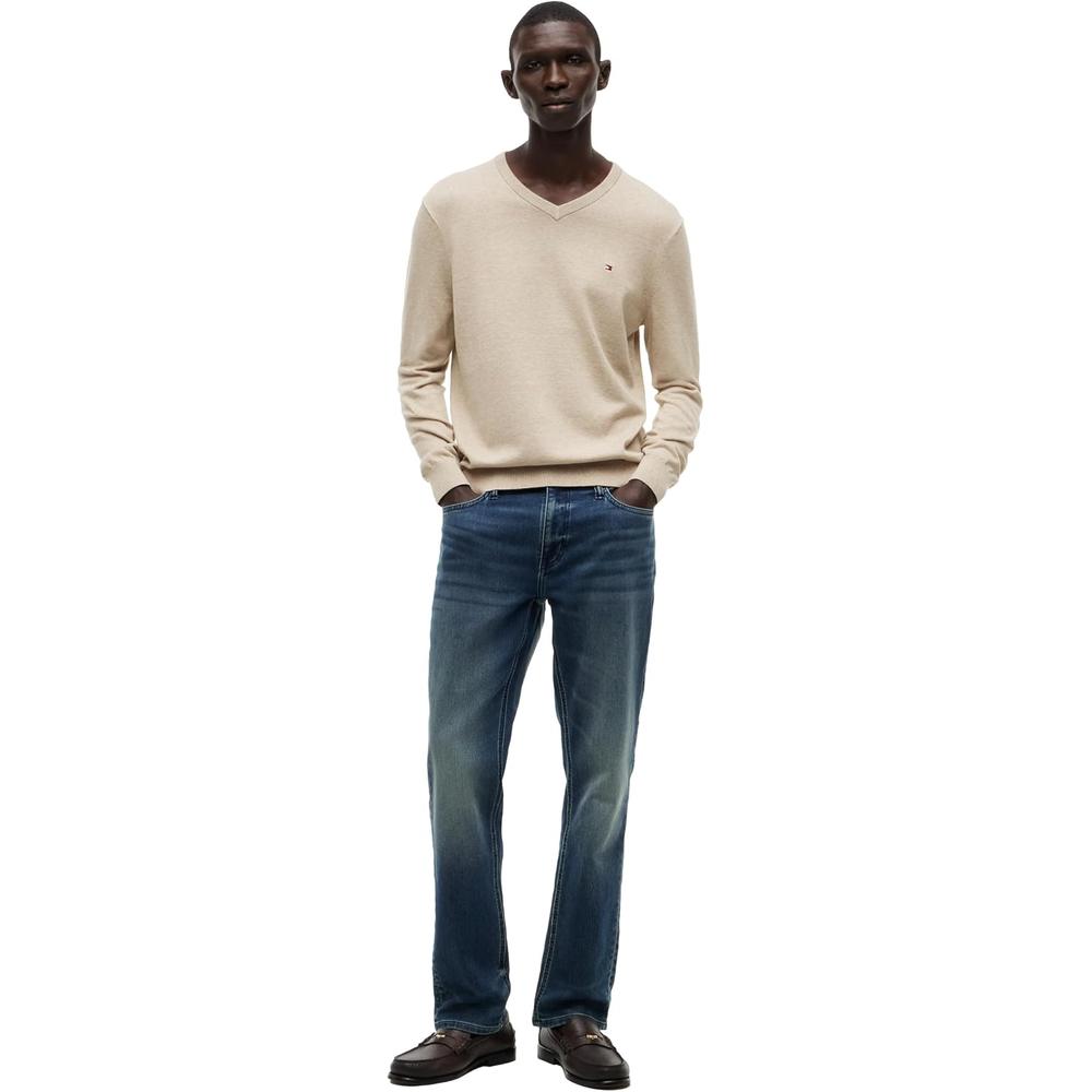POLERA PARA HOMBRE TOMMY HILFIGER ESSENTIAL REGULAR FIT KAKI JASPEADO - 3