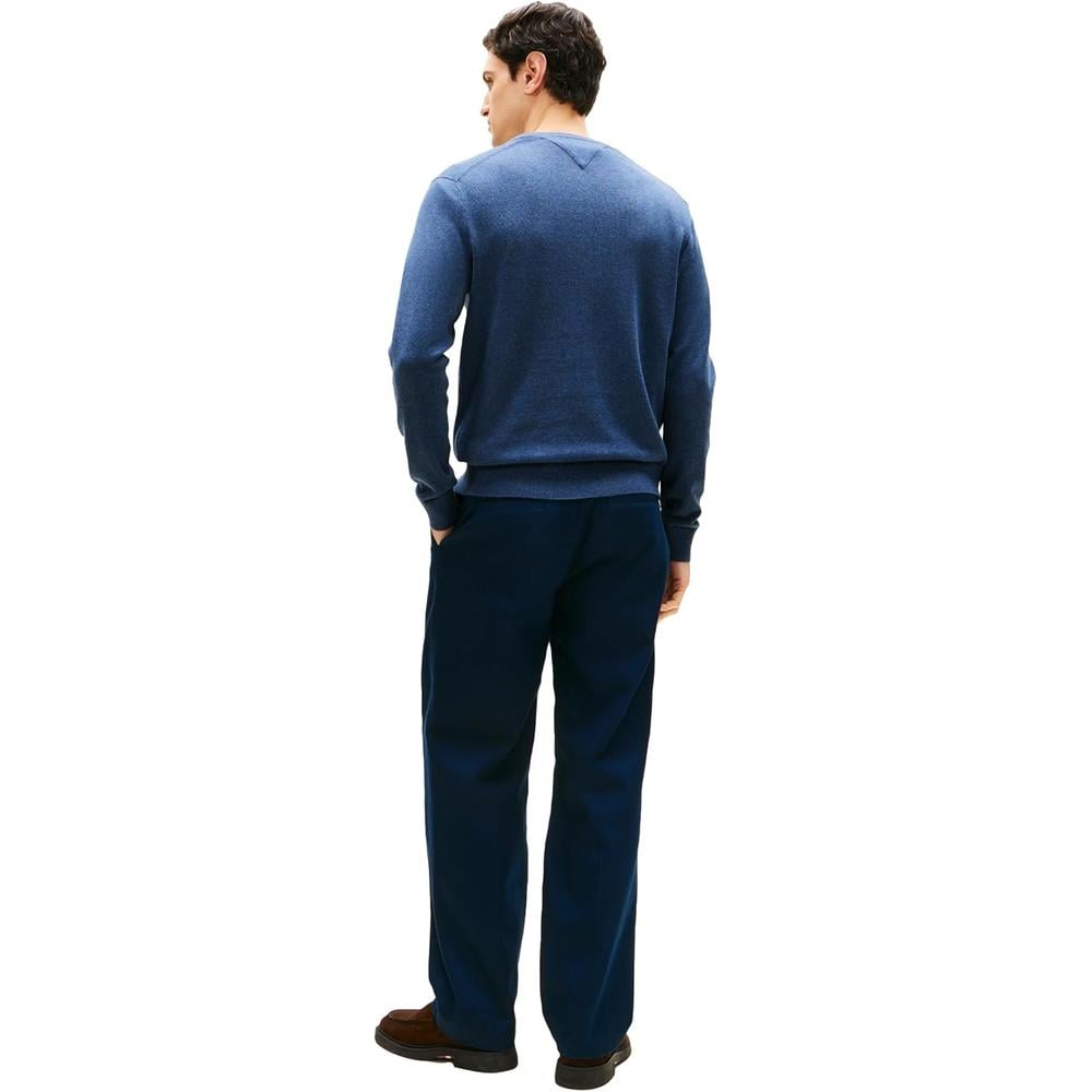 POLERA PARA HOMBRE TOMMY HILFIGER ESSENTIAL REGULAR FIT AZUL MARINO JASPEADO - 5