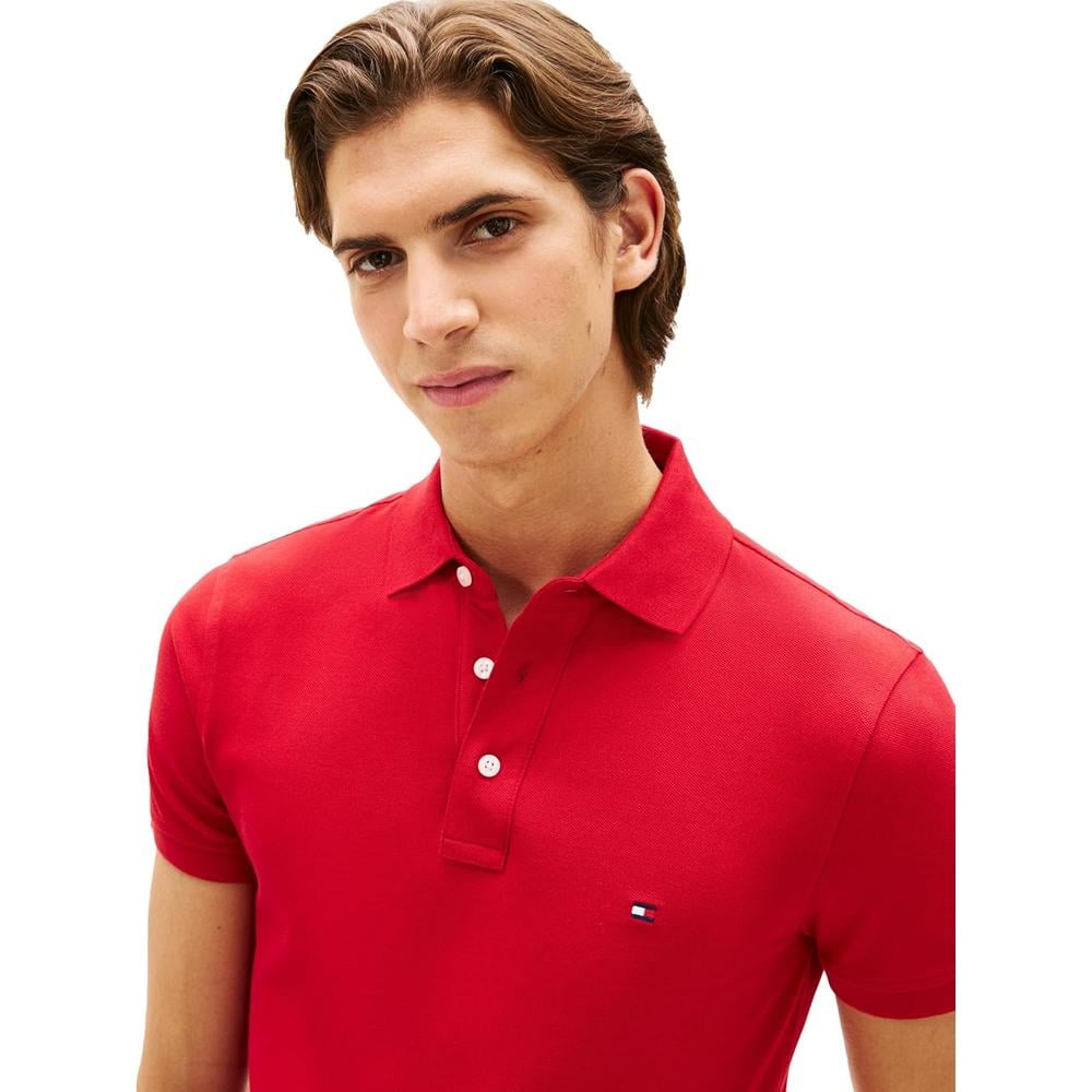 POLO PARA HOMBRE TOMMY HILFIGER 1985 SLIM FIT MANGA CORTA ROJO MEDIO - 2