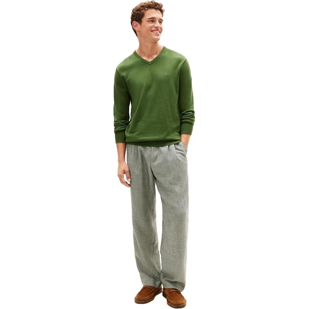 POLERA PARA HOMBRE TOMMY HILFIGER ESSENTIAL REGULAR FIT VERDE PINO - 3