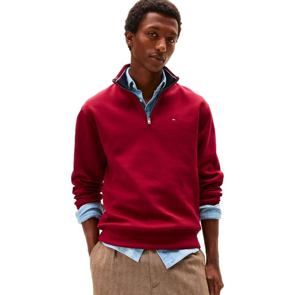 POLERA PARA HOMBRE TOMMY HILFIGER 1/4 ZIP ROJO - 1