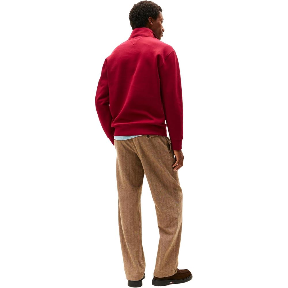 POLERA PARA HOMBRE TOMMY HILFIGER 1/4 ZIP ROJO - 4