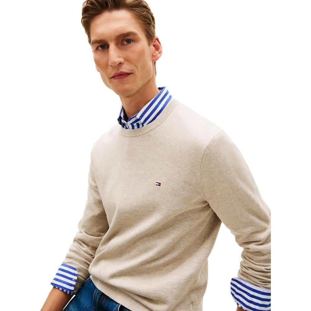 POLERA PARA HOMBRE TOMMY HILFIGER ESSENTIAL REGULAR FIT MARRÓN JASPEADO - 2