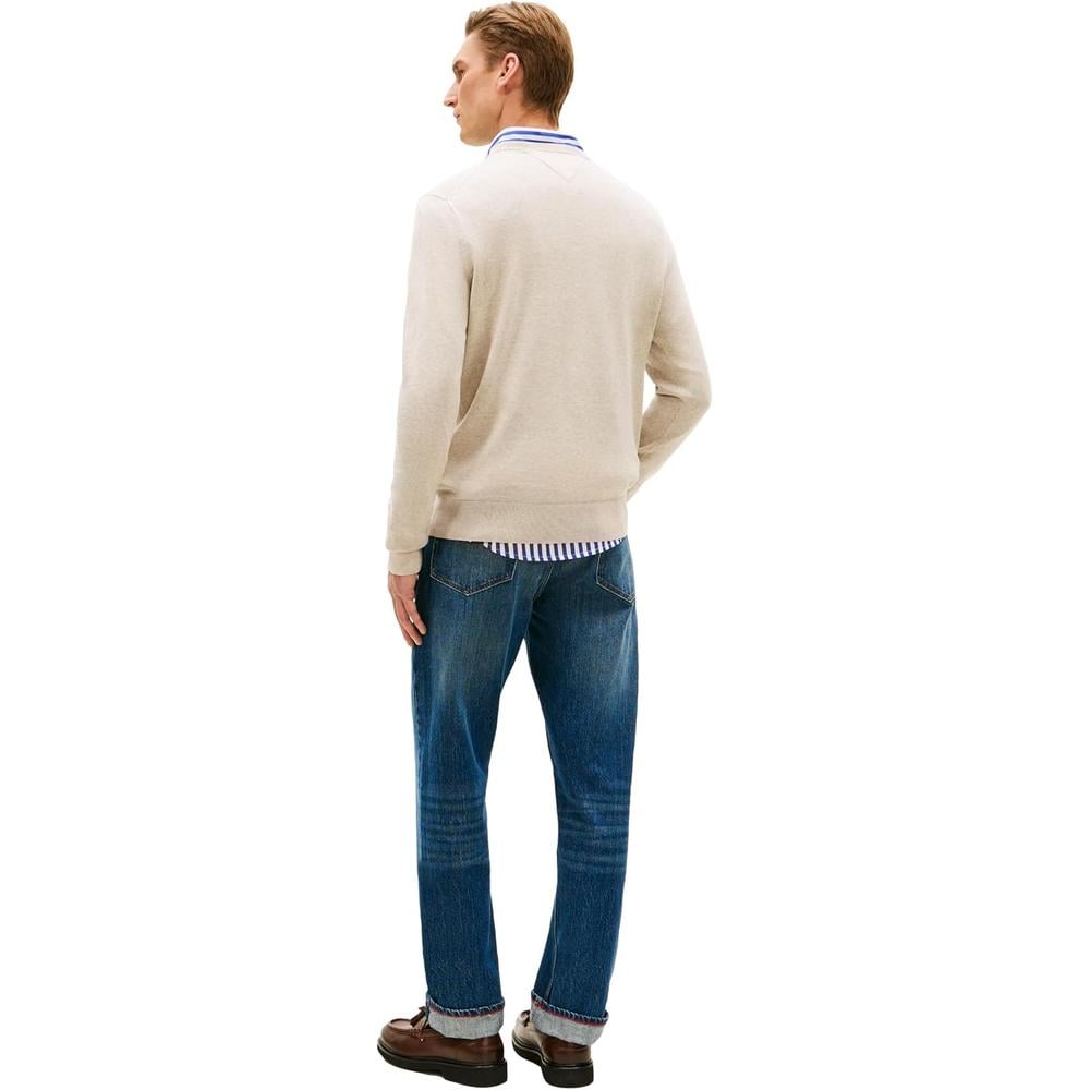 POLERA PARA HOMBRE TOMMY HILFIGER ESSENTIAL REGULAR FIT MARRÓN JASPEADO - 4