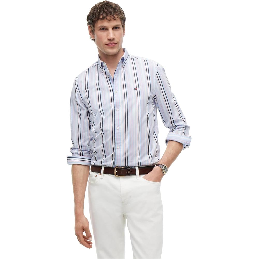 CAMISA PARA HOMBRE TOMMY HILFIGER REGULAR FIT MANGA LARGA MULTICOLOR - 1