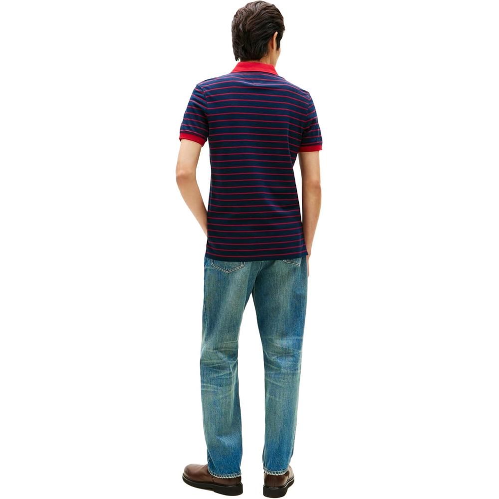 POLO PARA HOMBRE TOMMY HILFIGER 1985 SLIM FIT MANGA CORTA AZUL MARINO OSCURO ROJO MEDIO - 4