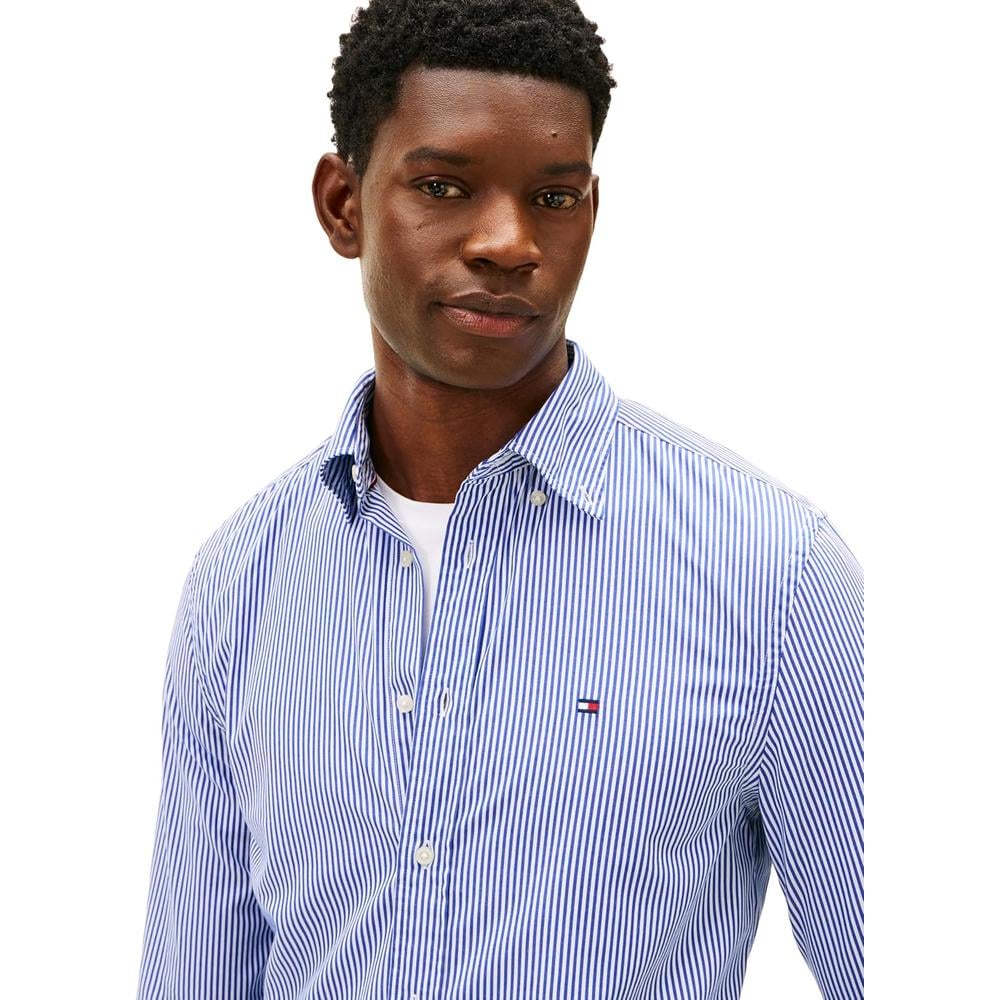 CAMISA PARA HOMBRE TOMMY HILFIGER REGULAR FIT MANGA LARGA AZUL WEDGE - 2