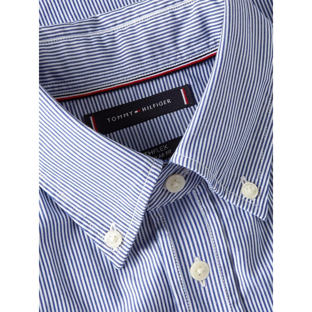 CAMISA PARA HOMBRE TOMMY HILFIGER REGULAR FIT MANGA LARGA AZUL WEDGE - 5