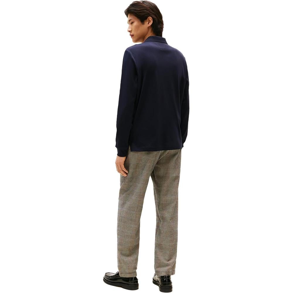 POLO PARA HOMBRE TOMMY HILFIGER LIQUID COTTON REGULAR FIT MANGA LARGA AZUL ARENA - 4