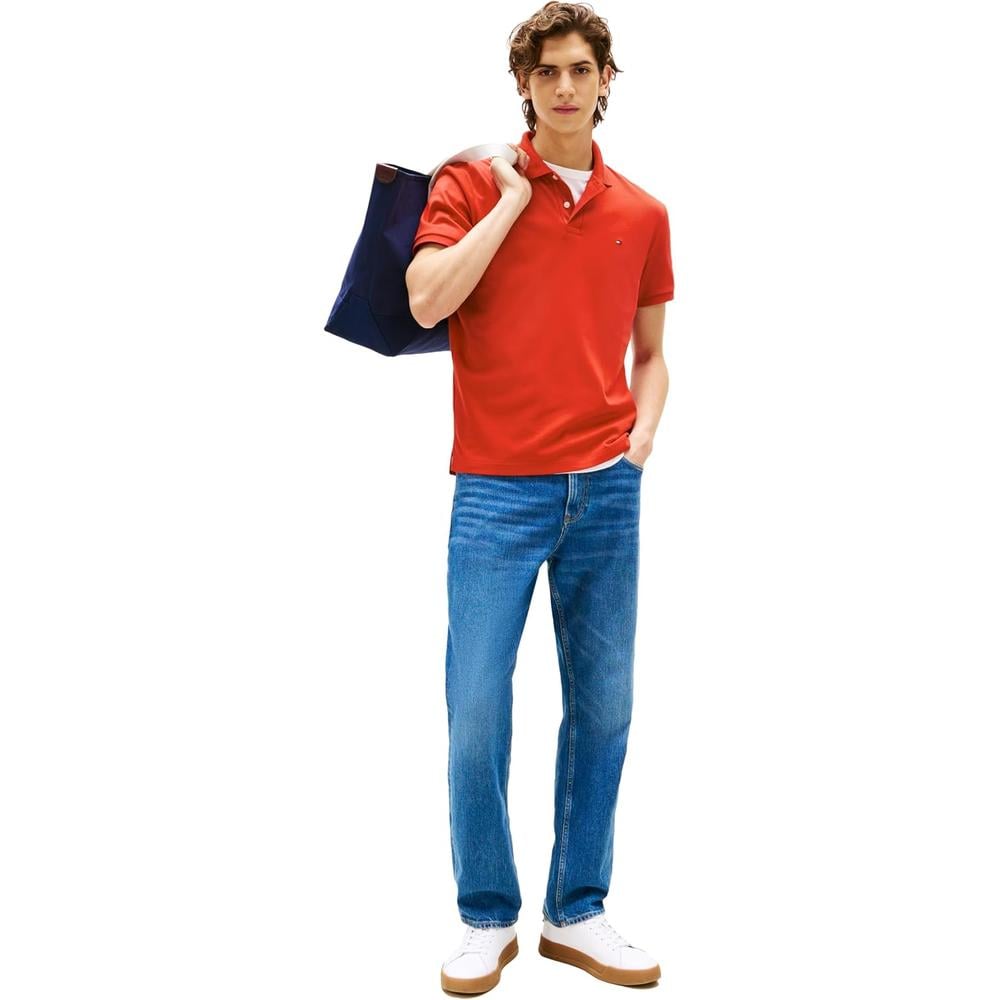 POLO PARA HOMBRE TOMMY HILFIGER REGULAR FIT MANGA CORTA NARANJA BRILLANTE - 3