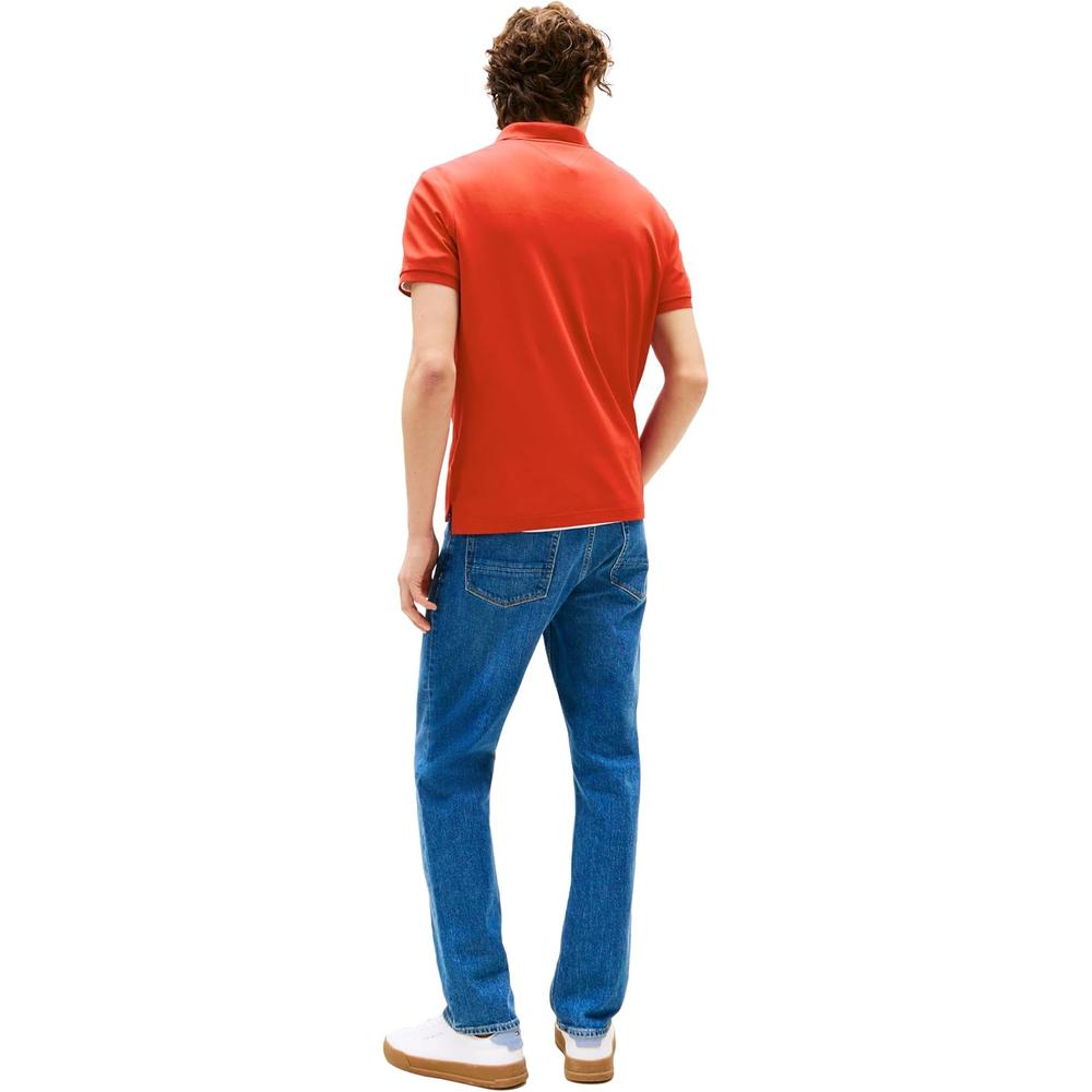 POLO PARA HOMBRE TOMMY HILFIGER REGULAR FIT MANGA CORTA NARANJA BRILLANTE - 4