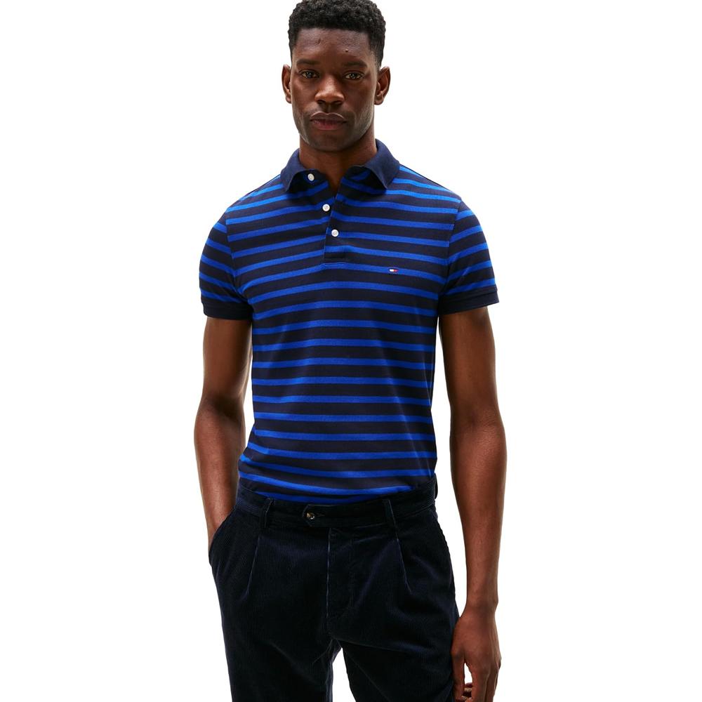 POLO PARA HOMBRE TOMMY HILFIGER 1985 SLIM FIT MANGA CORTA AZUL CIELO DESÉRTICO AZUL MEDIO - 1