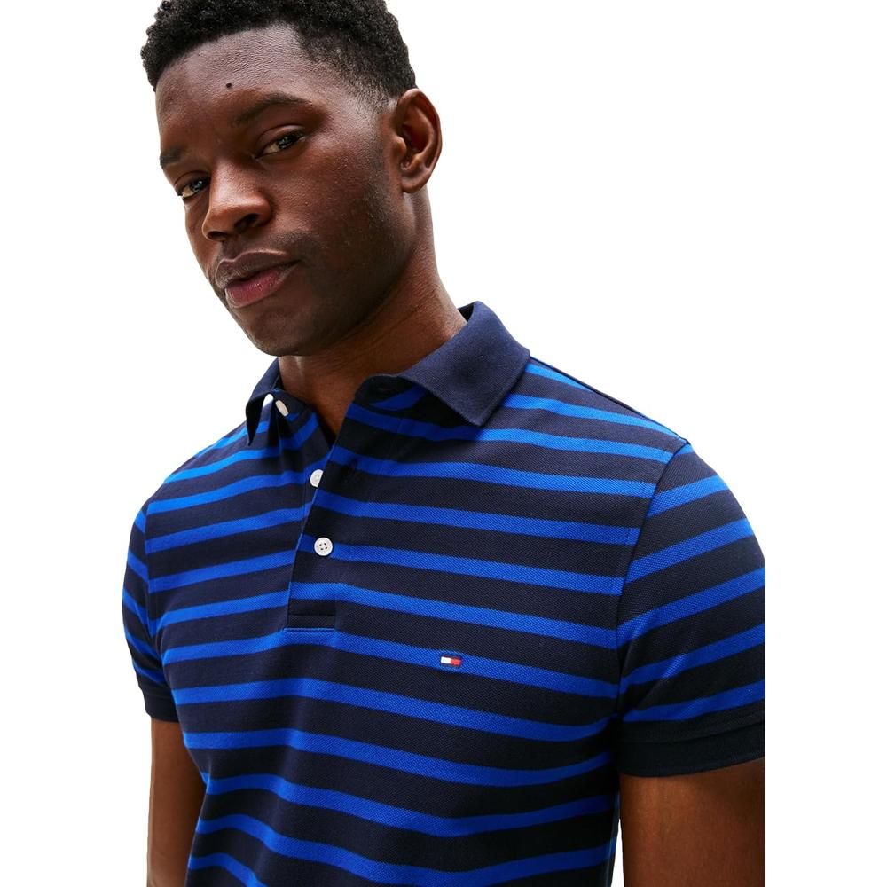 POLO PARA HOMBRE TOMMY HILFIGER 1985 SLIM FIT MANGA CORTA AZUL CIELO DESÉRTICO AZUL MEDIO - 2