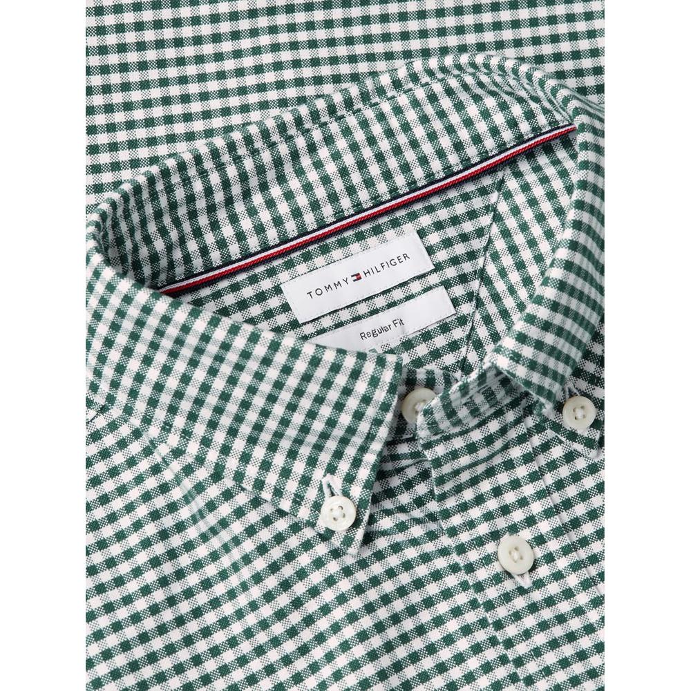 CAMISA PARA HOMBRE TOMMY HILFIGER OXFORD REGULAR FIT MANGA LARGA VERDE ORNAMENTAL CUADROS MULTICOLOR - 5