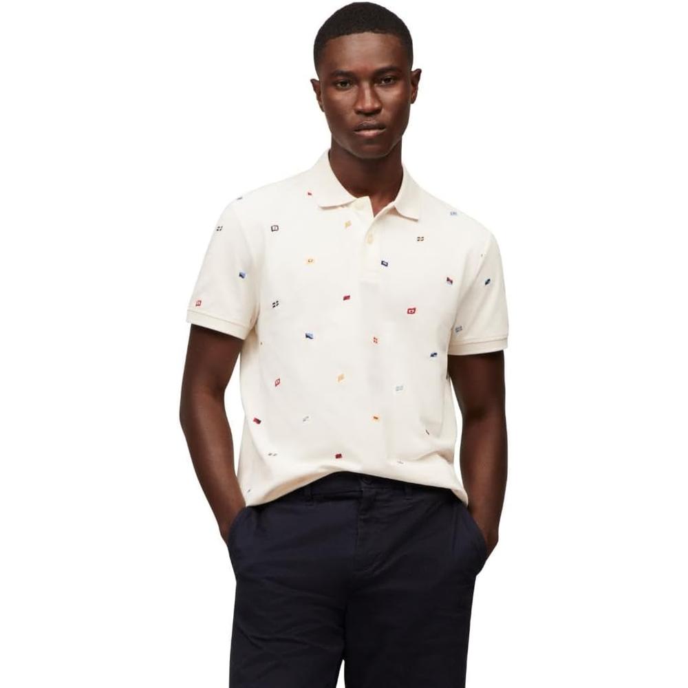 POLO PARA HOMBRE TOMMY HILFIGER 1985 REGULAR FIT MANGA CORTA MARFIL - 1