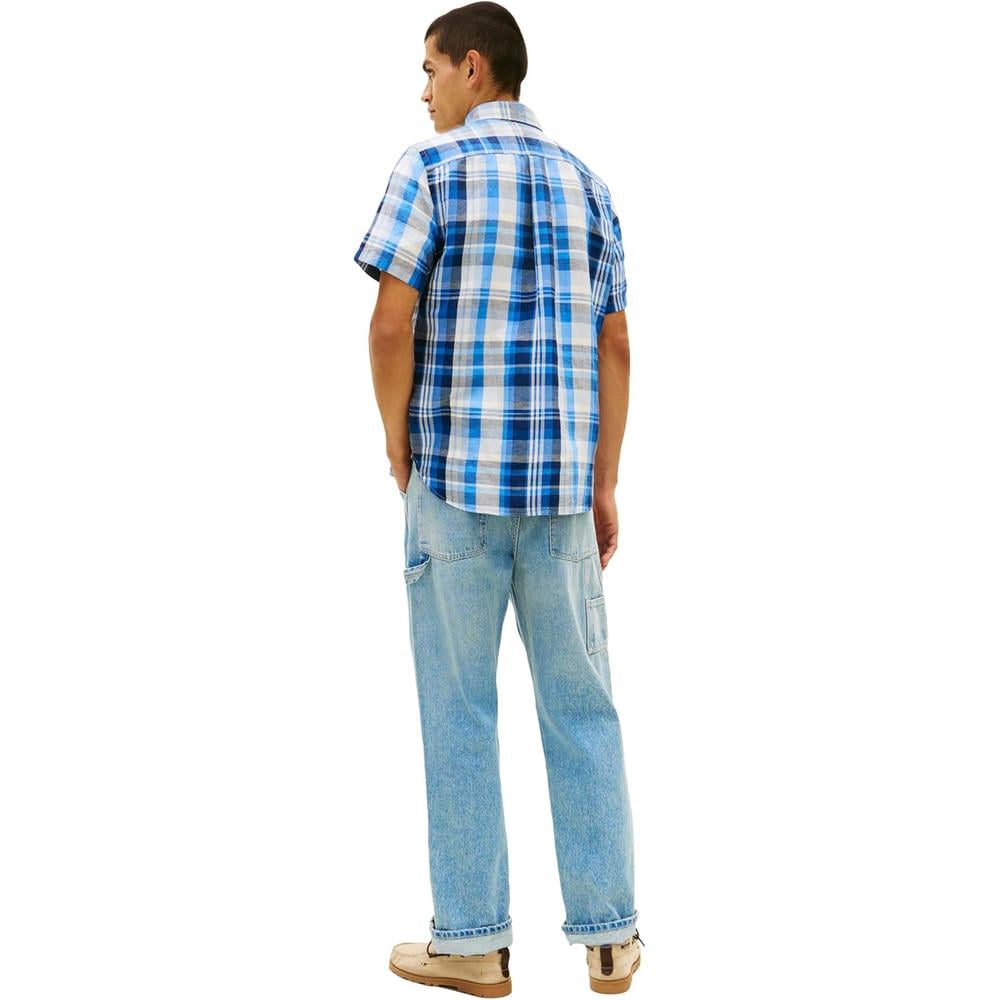 CAMISA PARA HOMBRE TOMMY HILFIGER MANGA CORTA LINO REGULAR FIT MULTICOLOR - 5