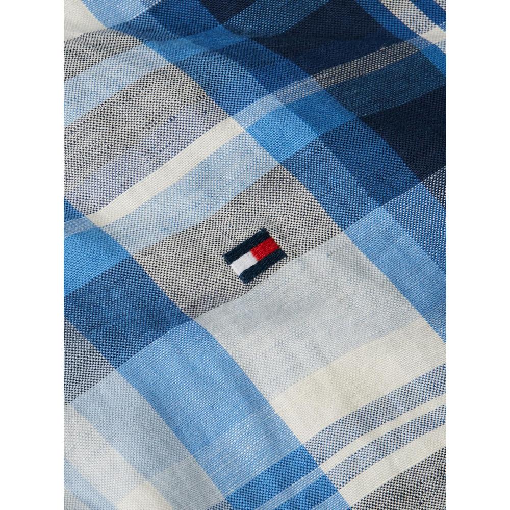 CAMISA PARA HOMBRE TOMMY HILFIGER MANGA CORTA LINO REGULAR FIT MULTICOLOR - 6