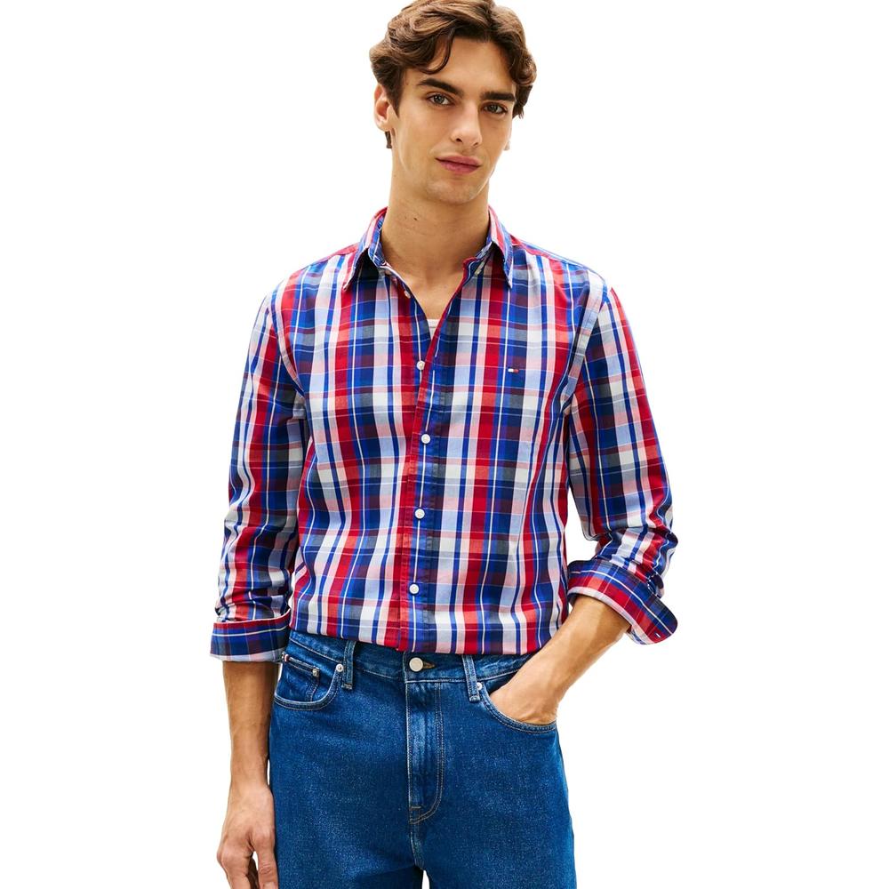 CAMISA PARA HOMBRE TOMMY HILFIGER REGULAR FIT MANGA LARGA MULTICOLOR - 1