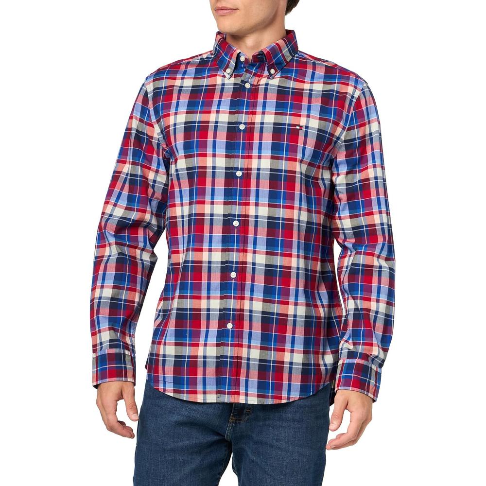 CAMISA PARA HOMBRE TOMMY HILFIGER REGULAR FIT MANGA LARGA MULTICOLOR - 3