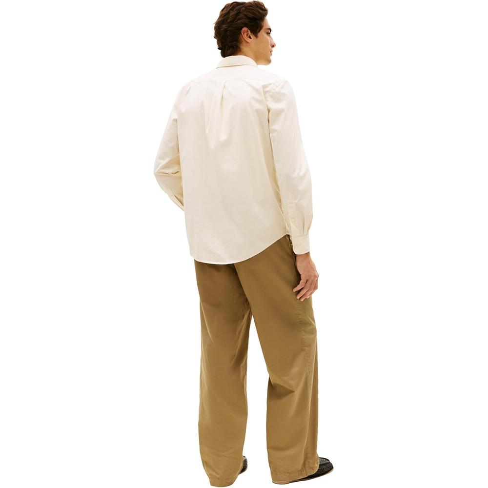 CAMISA PARA HOMBRE TOMMY HILFIGER REGULAR FIT MANGA LARGA BEIGE MUSELINA - 5