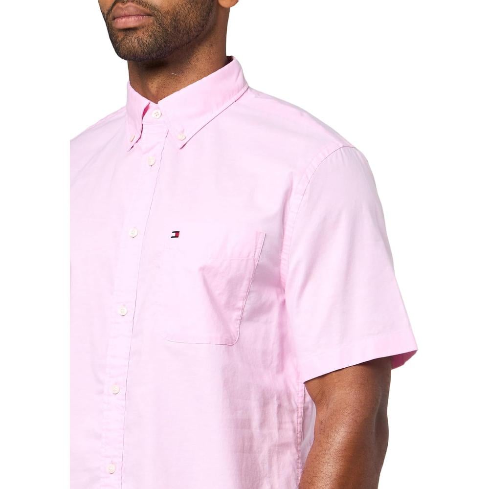 CAMISA PARA HOMBRE TOMMY HILFIGER REGULAR FIT MANGA CORTA ROSA CLARO - 3