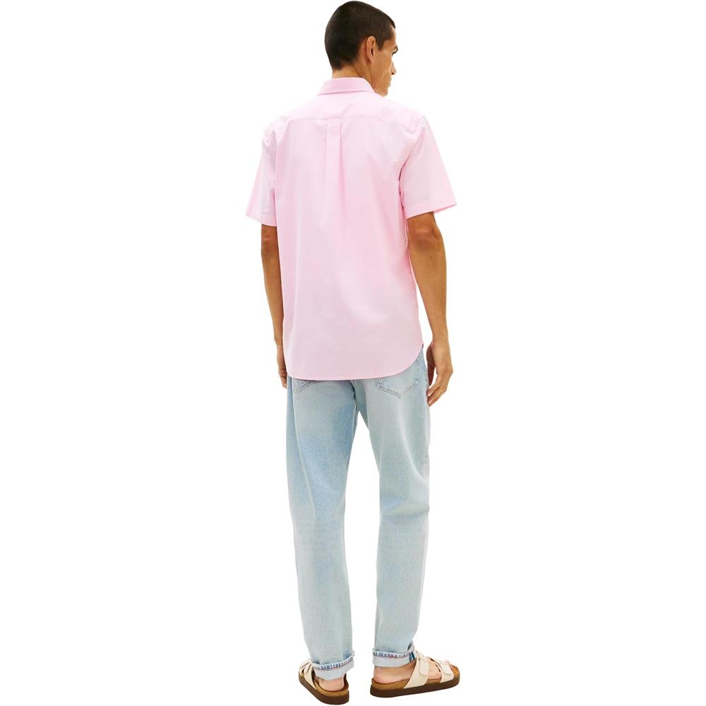 CAMISA PARA HOMBRE TOMMY HILFIGER REGULAR FIT MANGA CORTA ROSA CLARO - 5