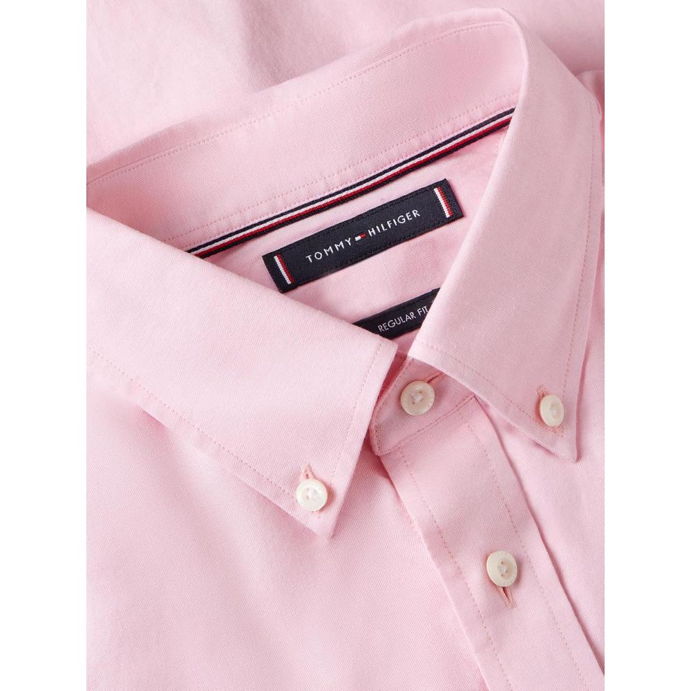 CAMISA PARA HOMBRE TOMMY HILFIGER REGULAR FIT MANGA CORTA ROSA CLARO - 6