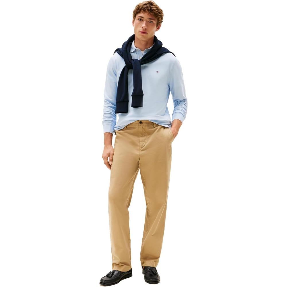 POLO PARA HOMBRE TOMMY HILFIGER REGULAR FIT MANGA LARGA AZUL BRIO - 3