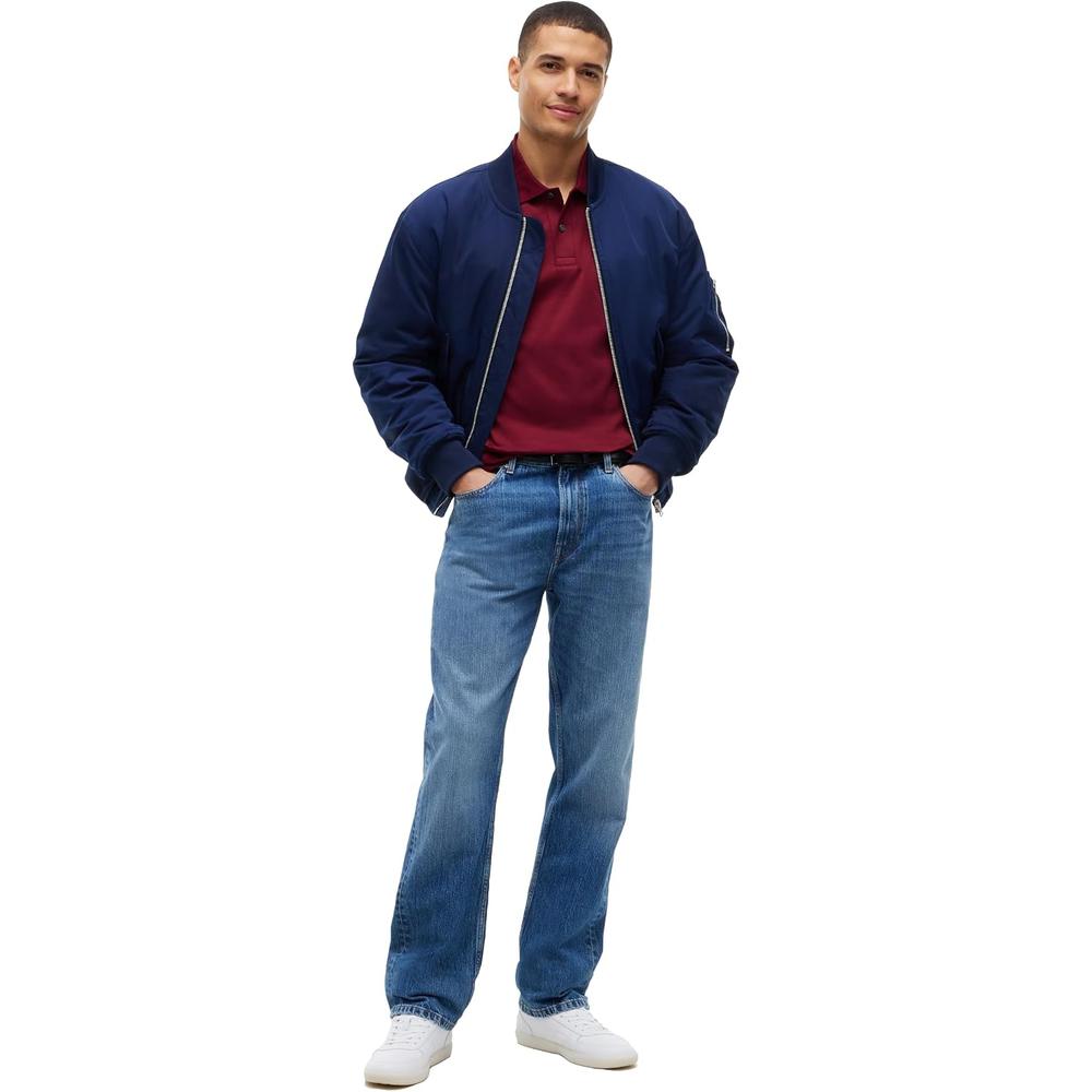 POLO PARA HOMBRE TOMMY HILFIGER LIQUID COTTON REGULAR FIT MANGA LARGA VINO - 3