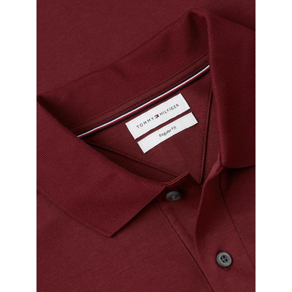 POLO PARA HOMBRE TOMMY HILFIGER LIQUID COTTON REGULAR FIT MANGA LARGA VINO - 5