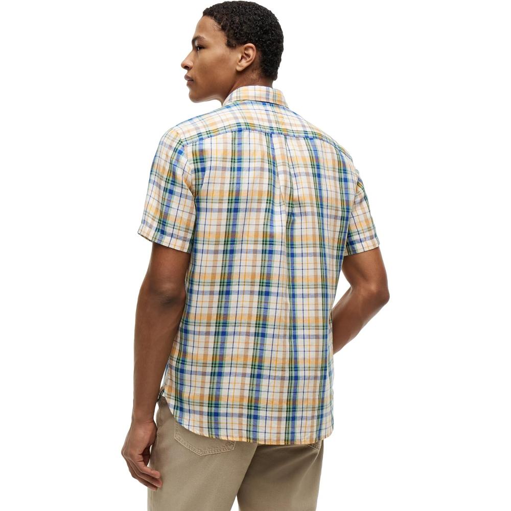 CAMISA PARA HOMBRE TOMMY HILFIGER MANGA CORTA LINO REGULAR FIT MULTICOLOR - 4