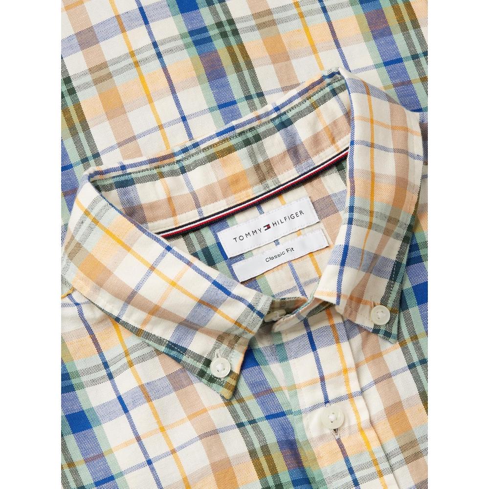 CAMISA PARA HOMBRE TOMMY HILFIGER MANGA CORTA LINO REGULAR FIT MULTICOLOR - 5