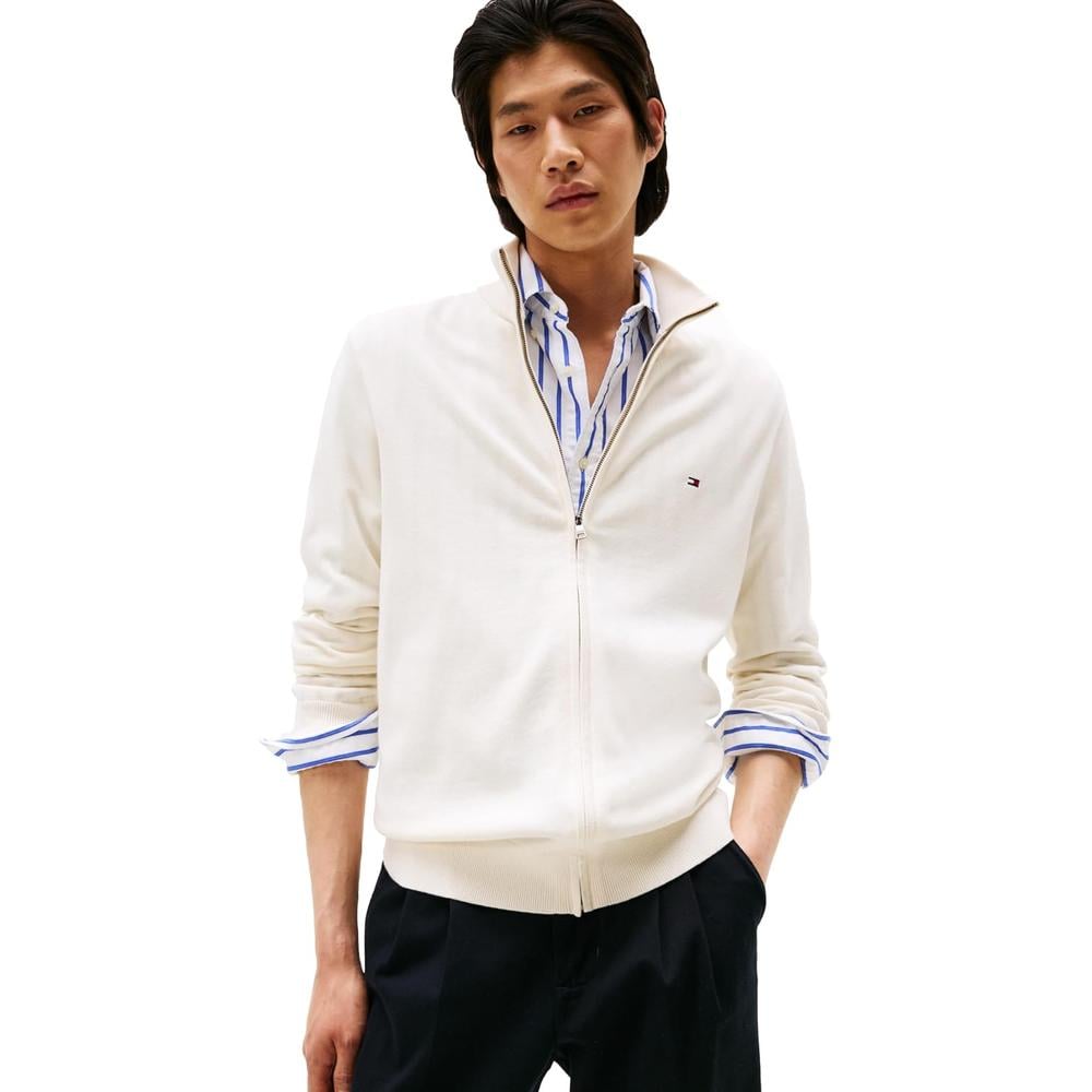 POLERA PARA HOMBRE TOMMY HILFIGER ESSENTIAL REGULAR FIT MANGA LARGA FULL ZIP - 1