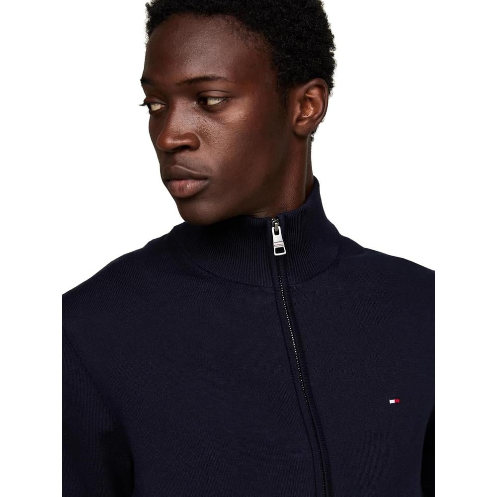 POLERA PARA HOMBRE TOMMY HILFIGER ESSENTIAL REGULAR FIT MANGA LARGA FULL ZIP - 2