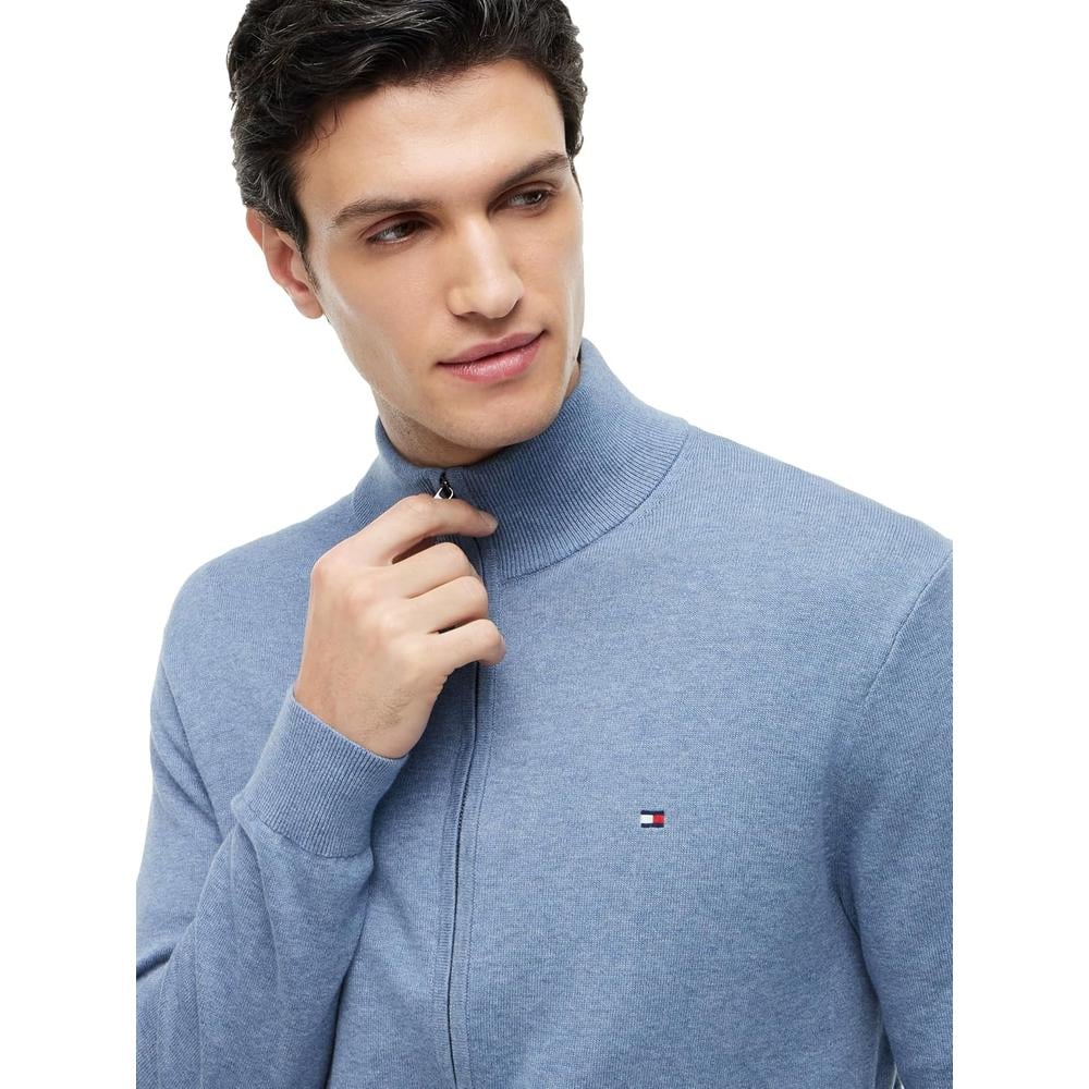 POLERA PARA HOMBRE TOMMY HILFIGER ESSENTIAL REGULAR FIT MANGA LARGA FULL ZIP - 2